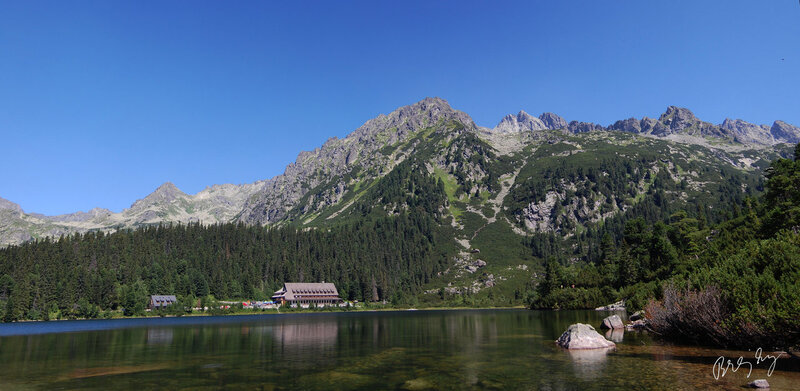 Mountain Lake Landscape — Blue, Serene, Afternoon