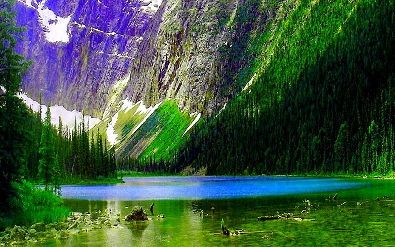 Mountain Lake Landscape — Blue, Serene, Photograph, Mountains