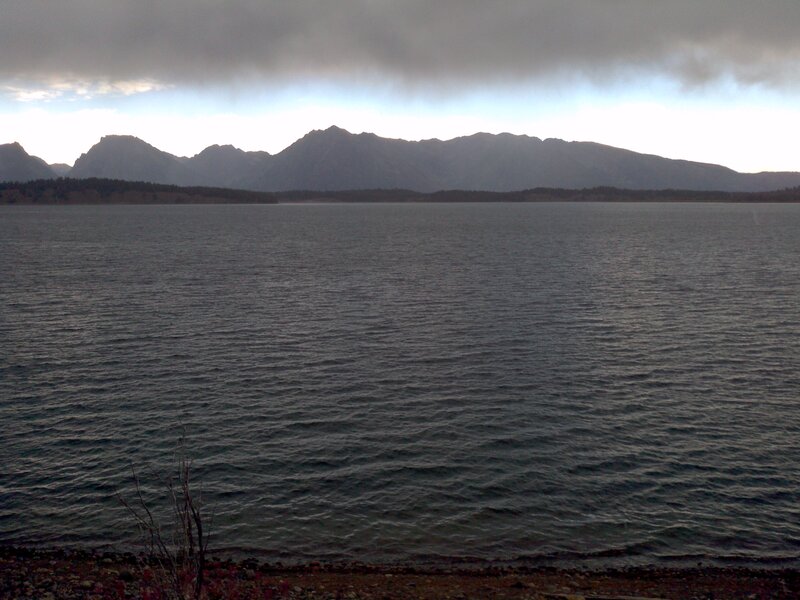 Mountain Lake Landscape — Gray, Dramatic, Afternoon