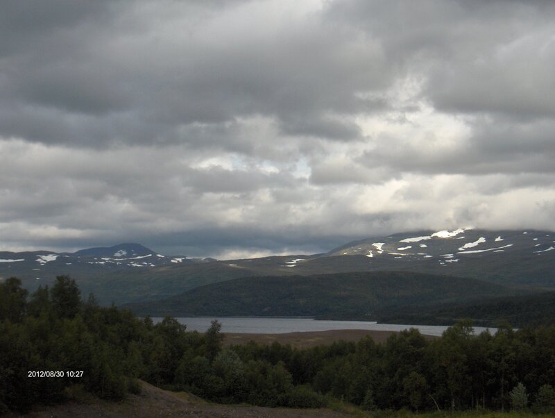 Mountain Lake Landscape — Gray, Overcast, Morning