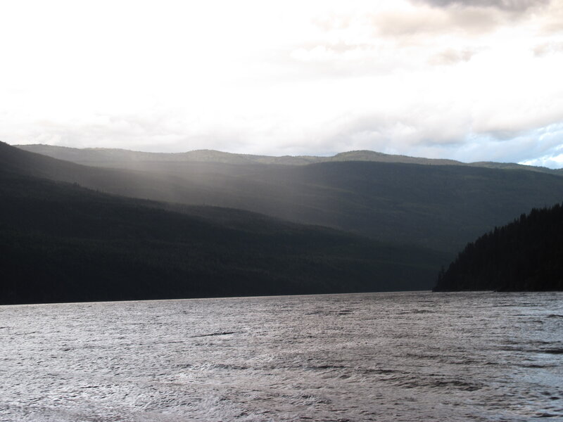 Mountain Lake Landscape — Gray, Serene, Afternoon