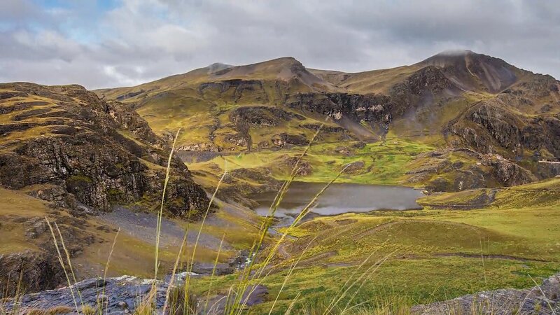 Mountain Lake Landscape — Green, Dramatic, Photograph, Mountains, Grass