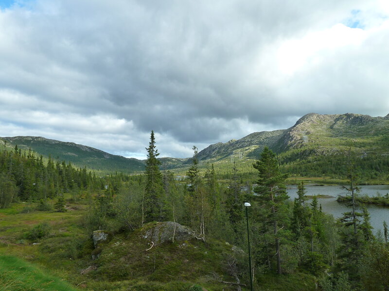 Mountain Lake Landscape — Green, Overcast, Afternoon