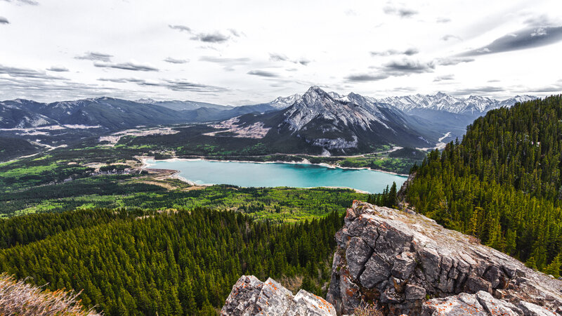 Mountain Lake Landscape — Green, Serene, Summer, Photograph, Forests
