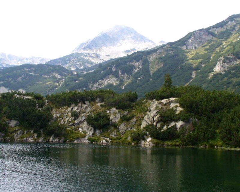 Mountain Lake Landscape — Green