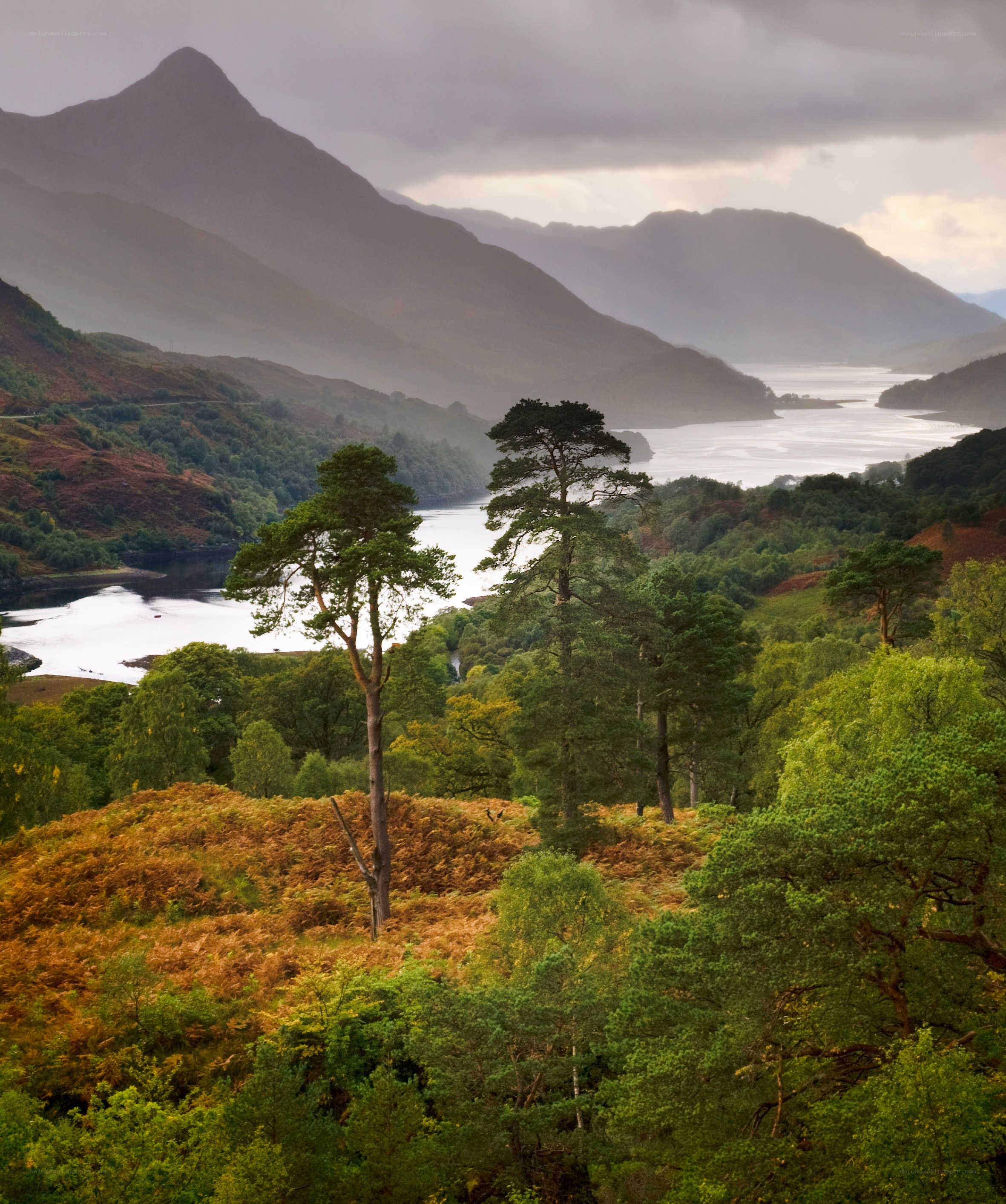 Mountain lake landscape in Scotland