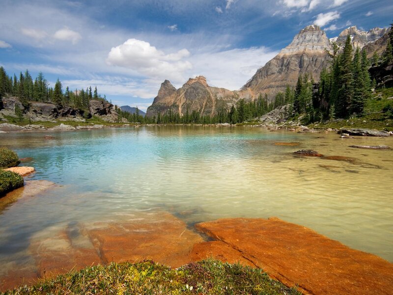 Mountain Lake Landscape — Mountains, Rocks