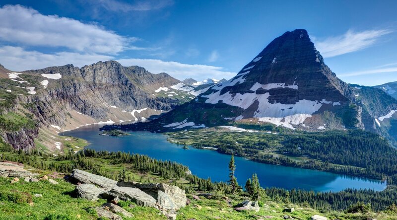 Mountain Lake Landscape — Summer, Mountains