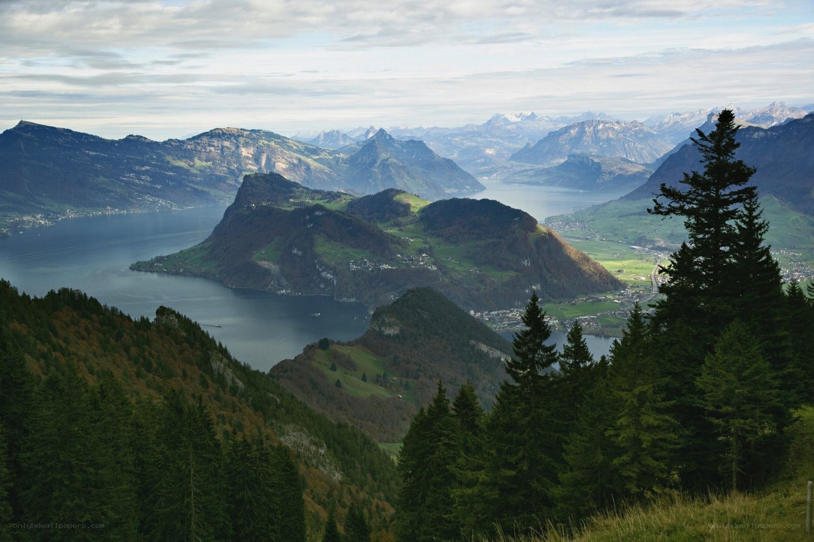 mountain lake landscape view