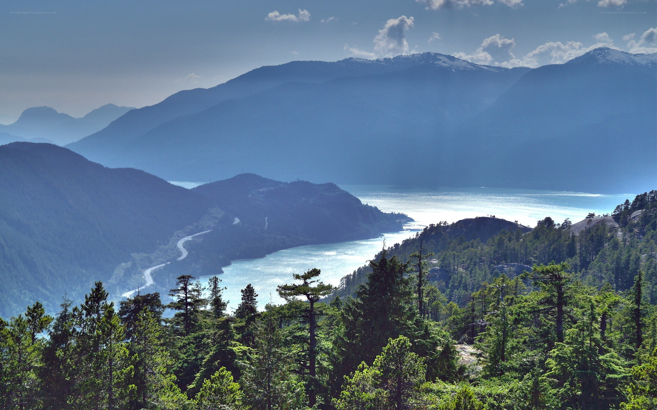 mountain lake landscape view