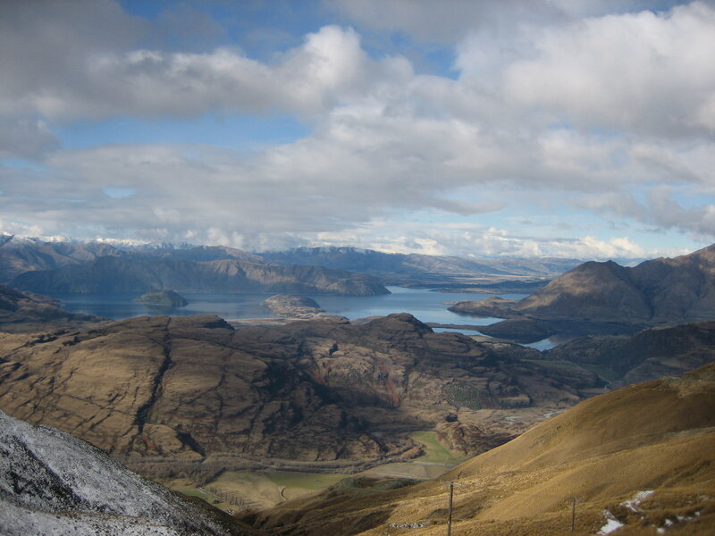 Mountain lake landscape view