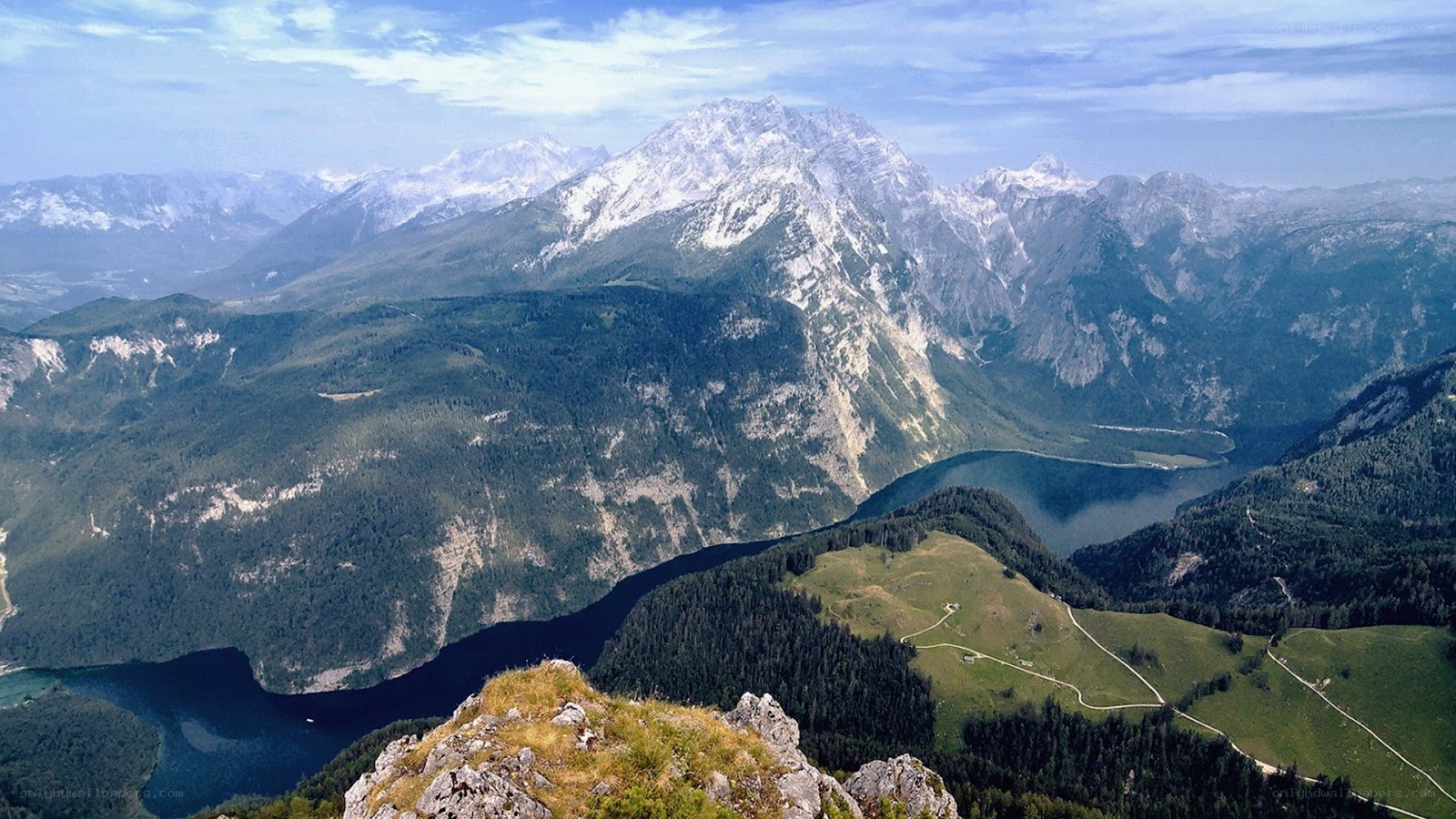mountain lake landscape view