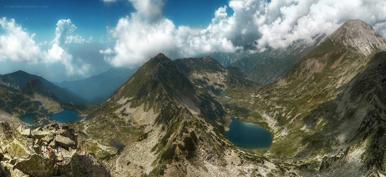 Mountain lake panorama