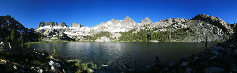 Mountain Lake Panorama — Blue, Serene