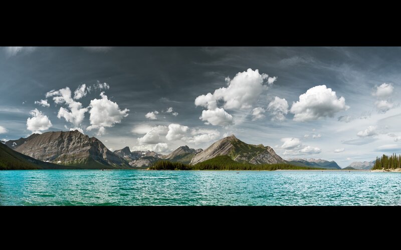 Mountain lake panorama