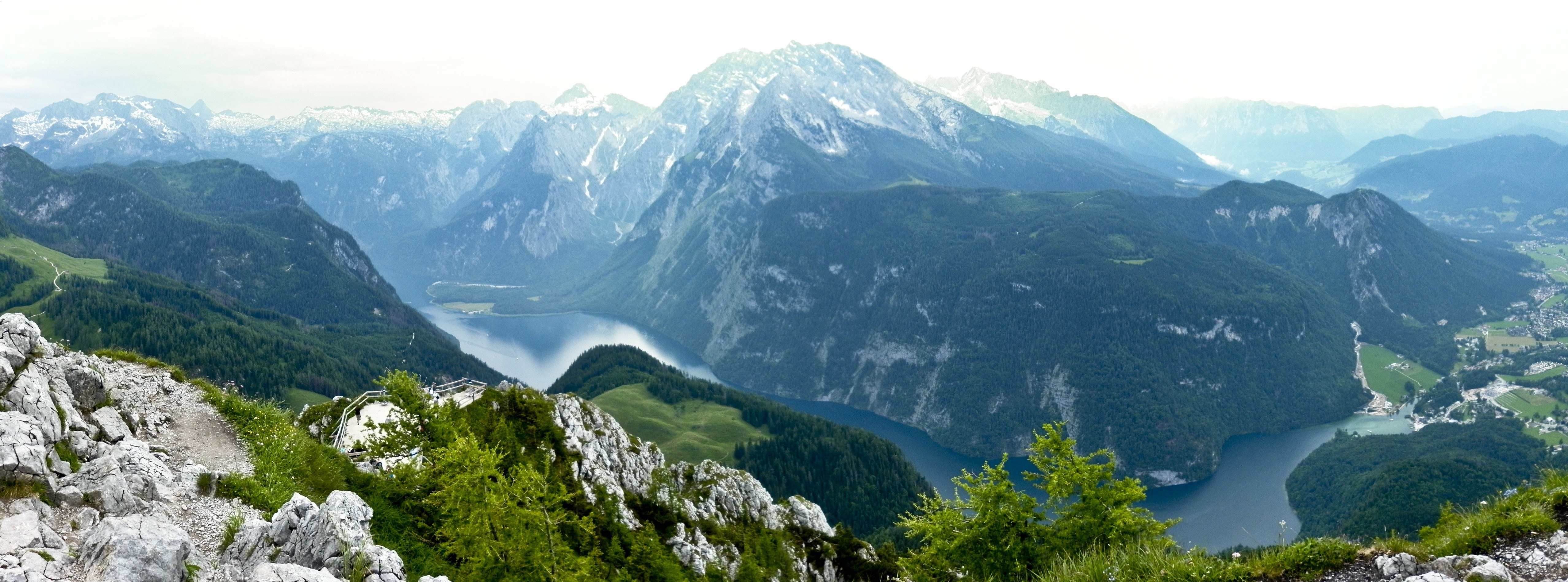 mountain lake panorama view