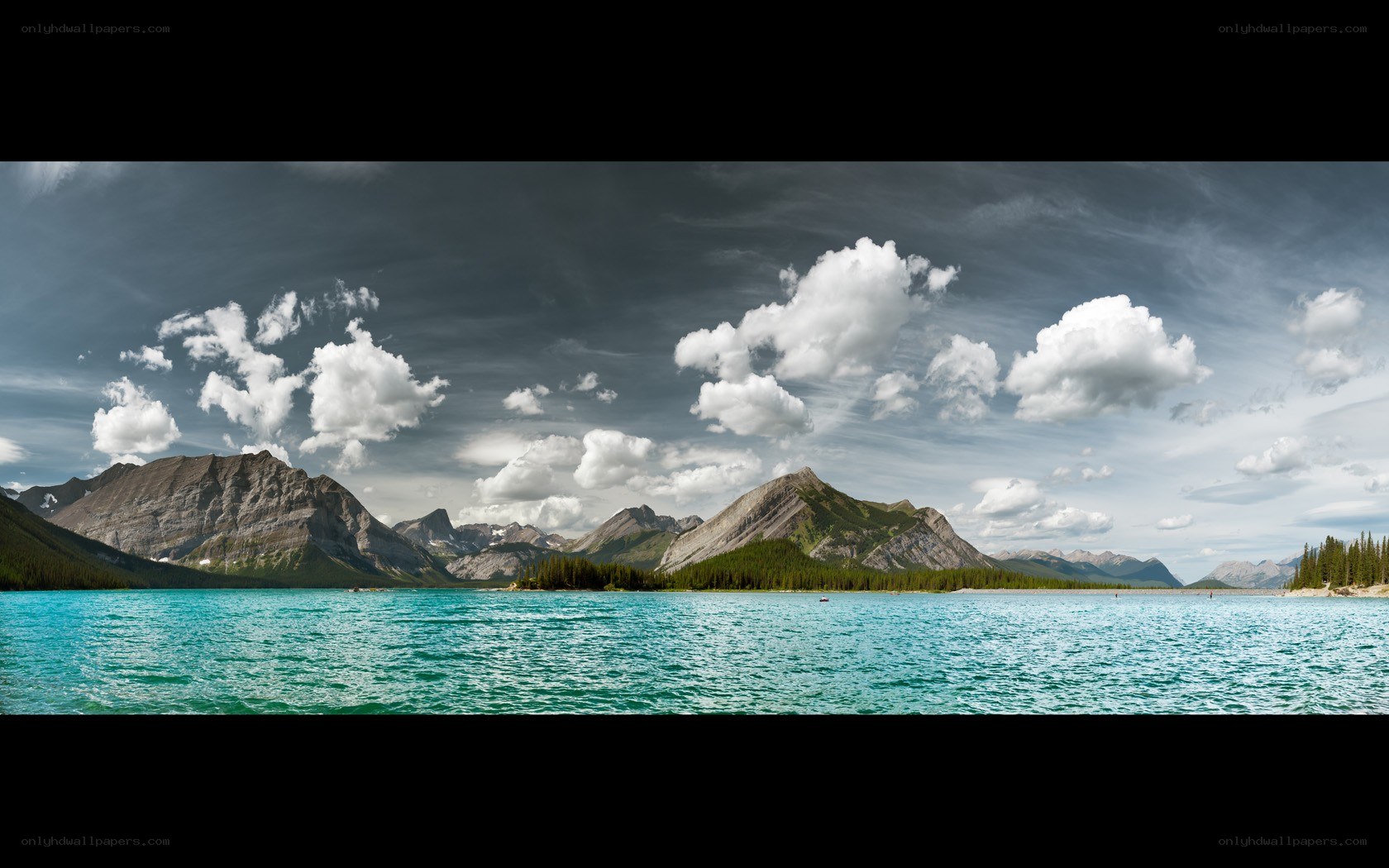 Mountain lake panorama