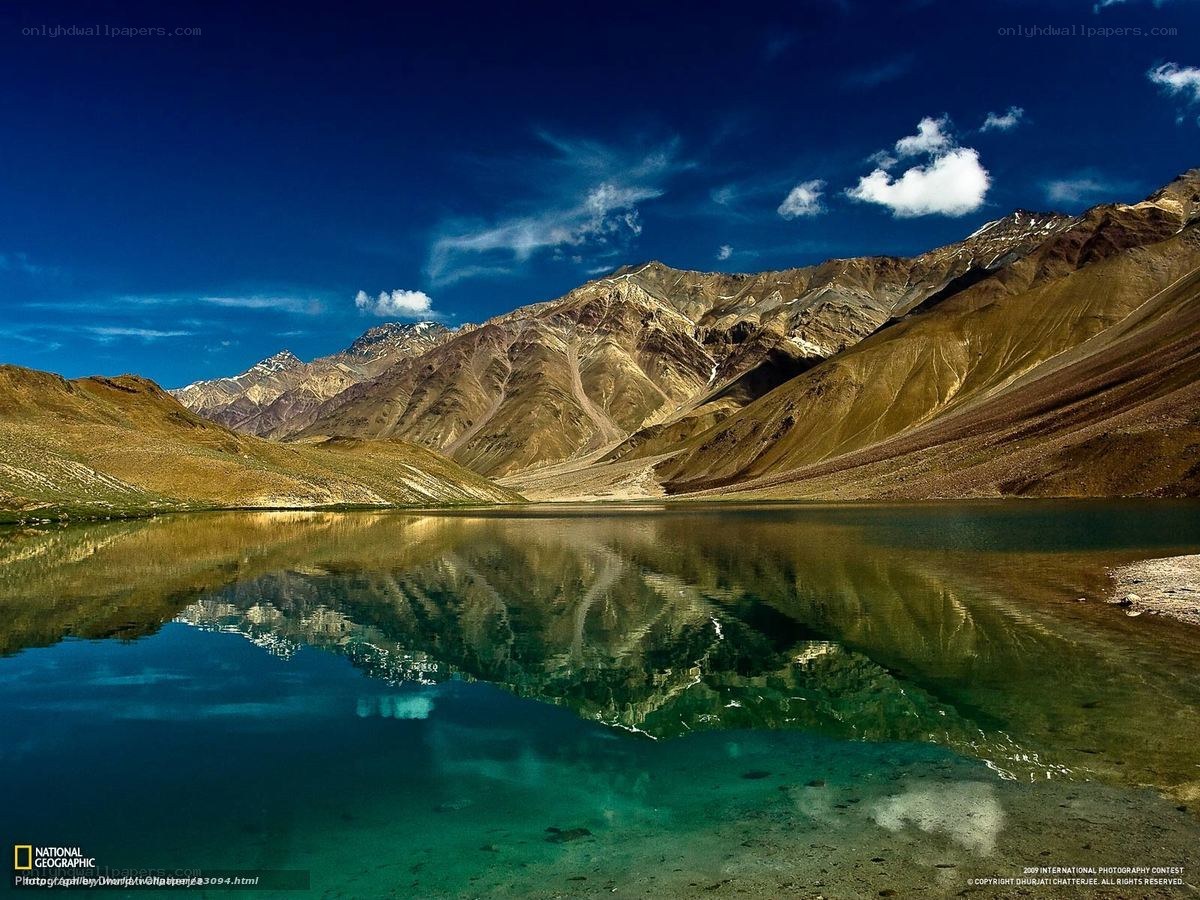 Mountain lake reflection