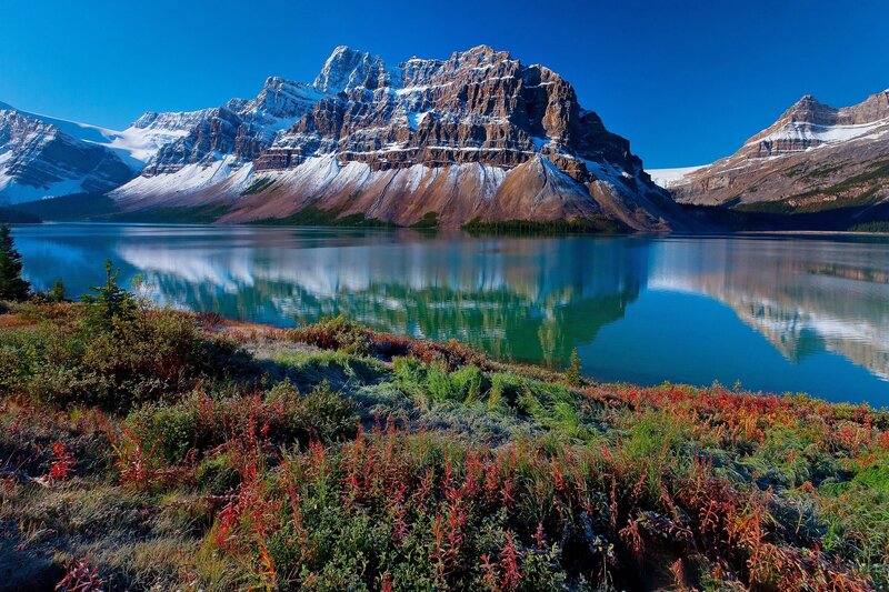 Mountain lake reflection