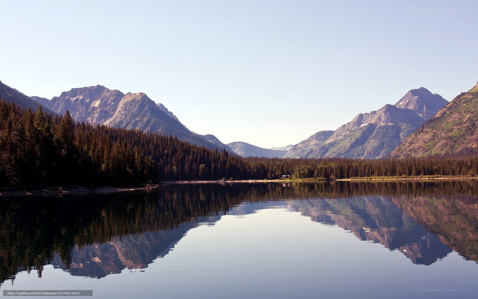 Mountain lake reflection