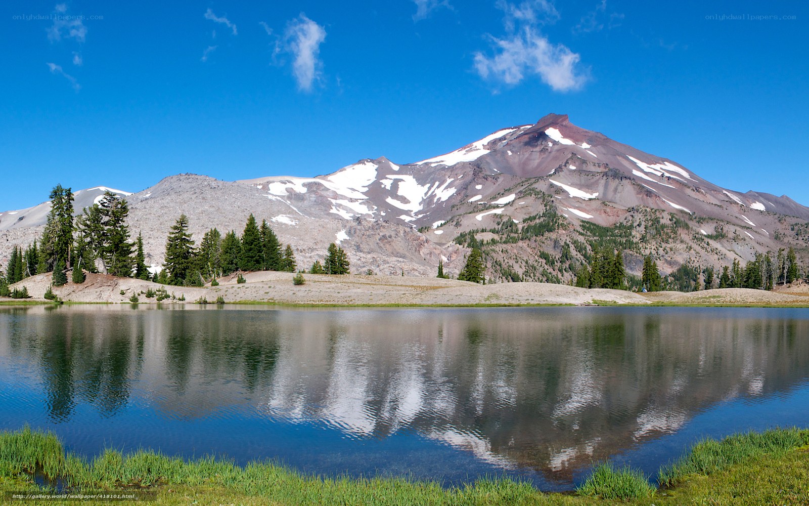 Mountain lake reflection