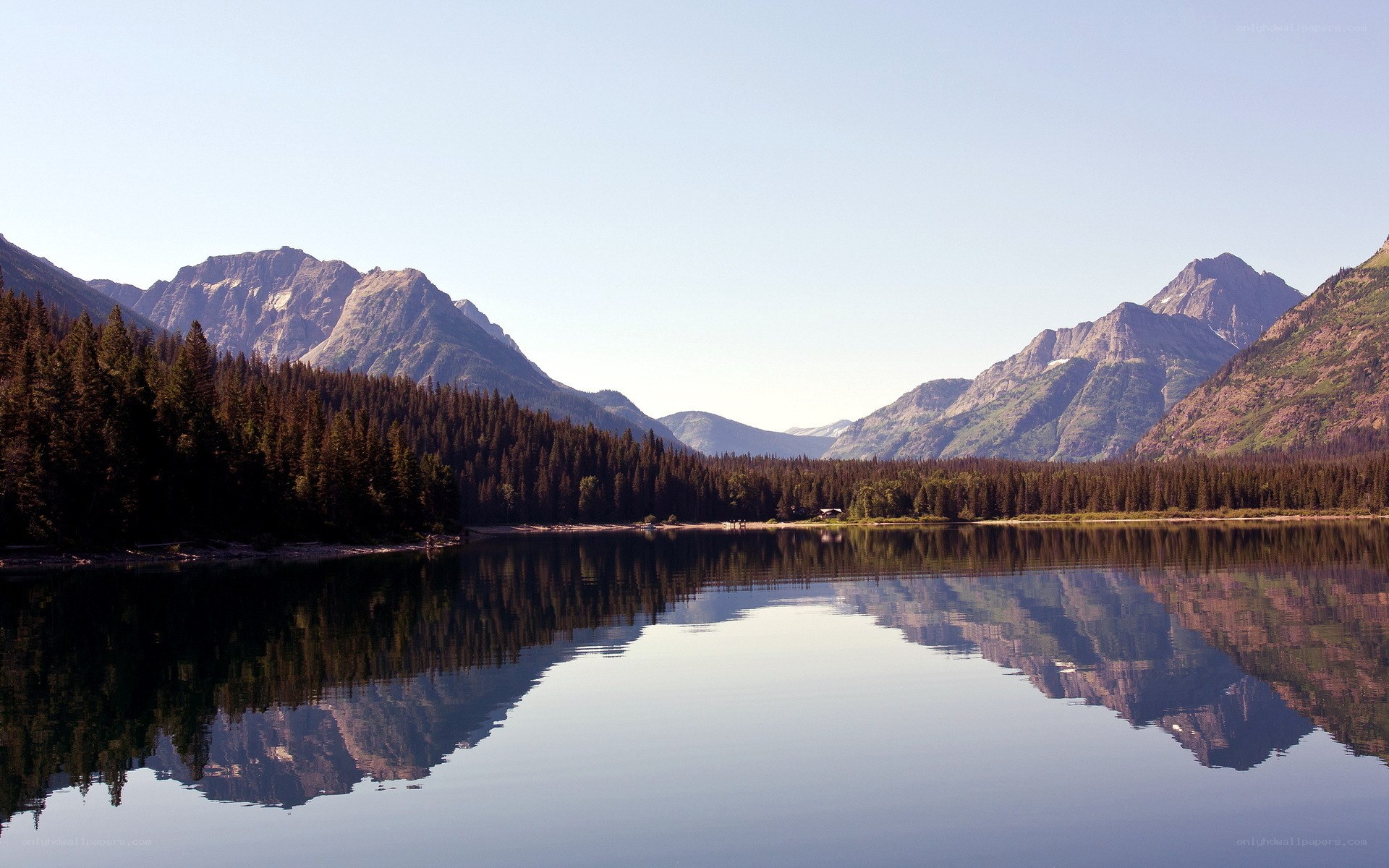 Mountain lake reflection