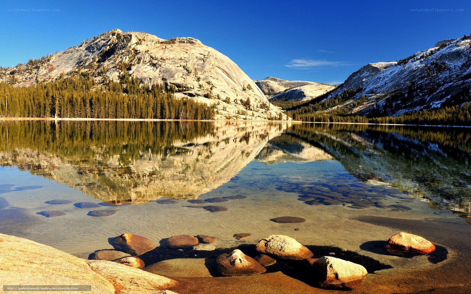 Mountain lake reflection