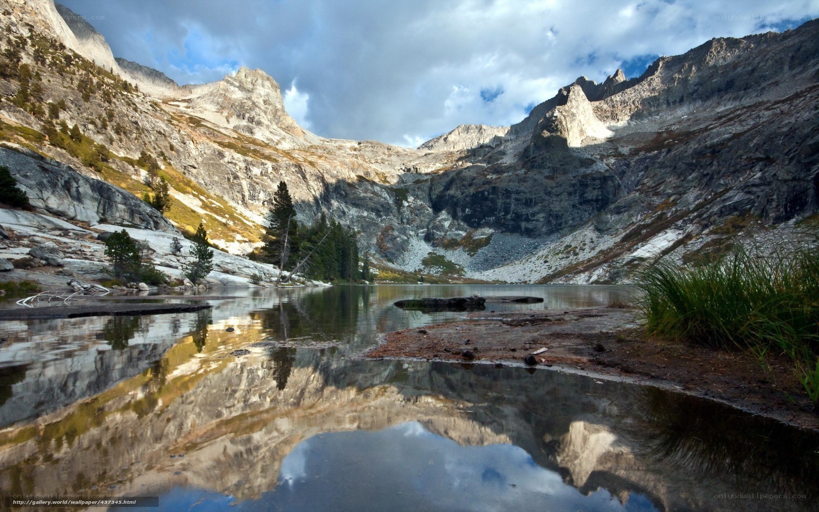 Mountain lake reflection
