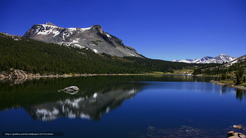 Mountain lake reflection