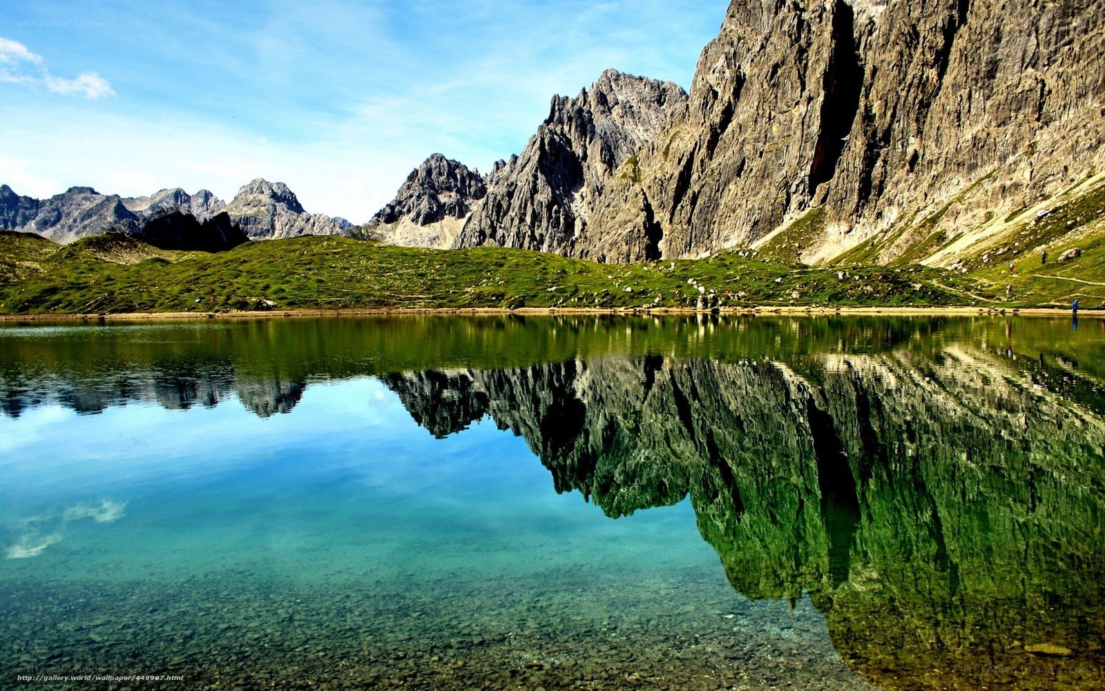Mountain lake reflection