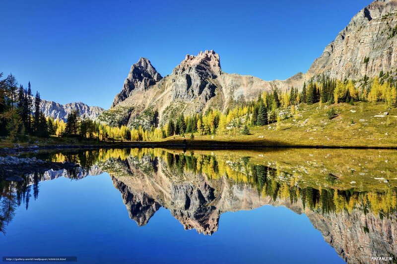 Mountain lake reflection