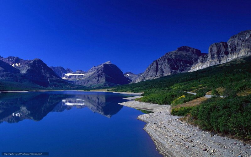 Mountain lake reflection