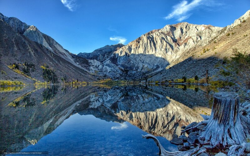 Mountain lake reflection