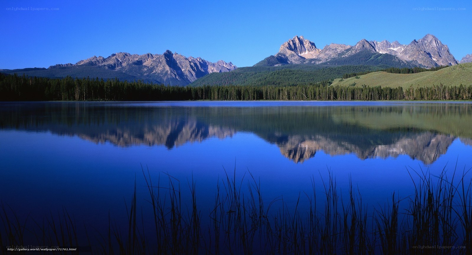 Mountain lake reflection