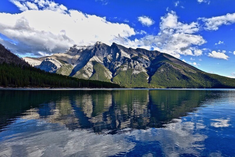 Mountain lake reflection