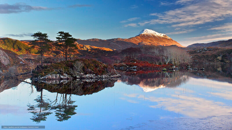 Mountain lake reflection