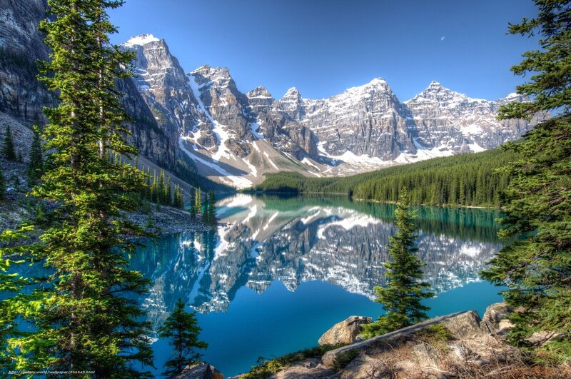 Mountain lake reflection