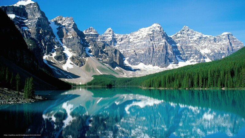Mountain lake reflection