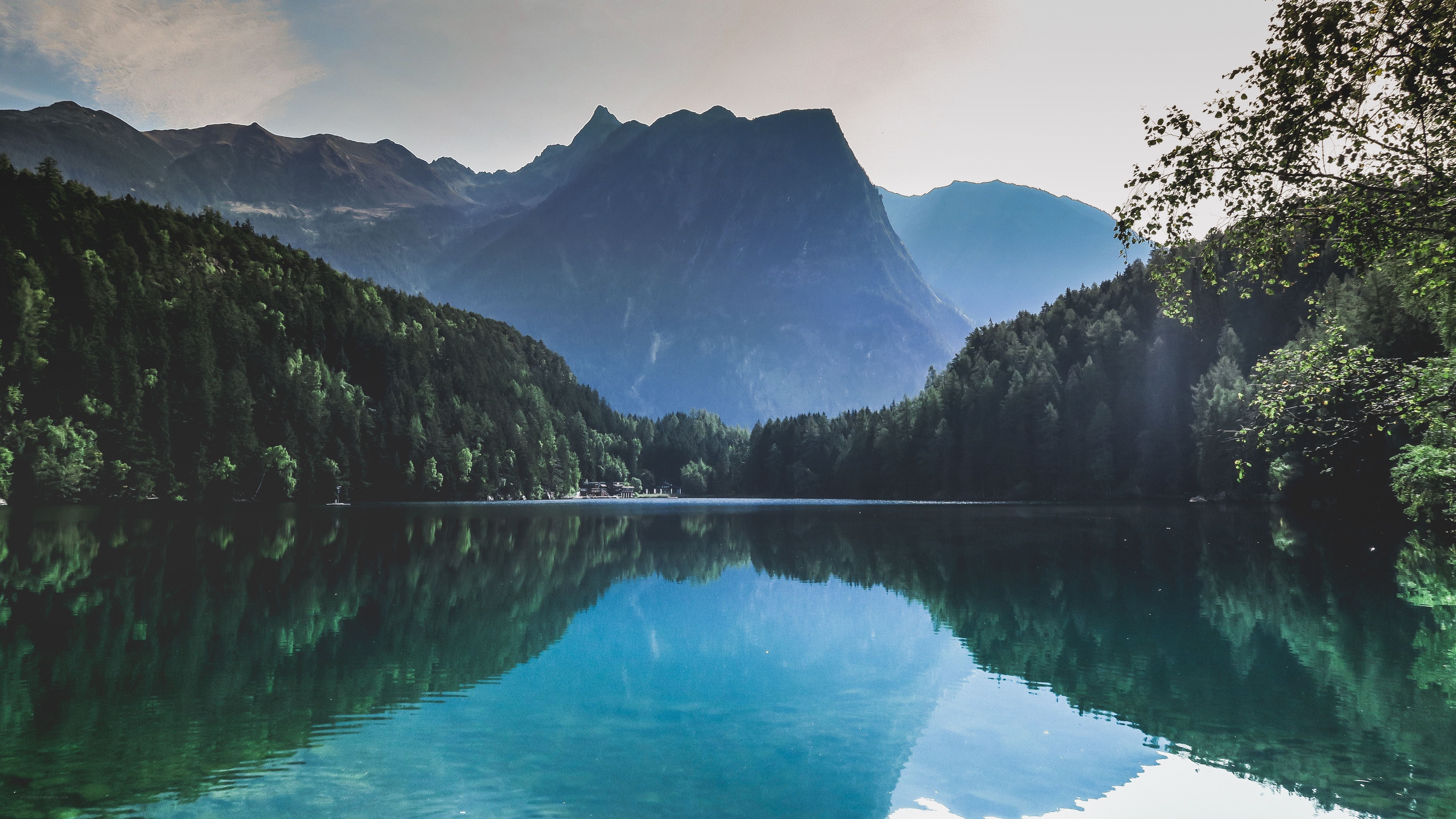Mountain lake reflection
