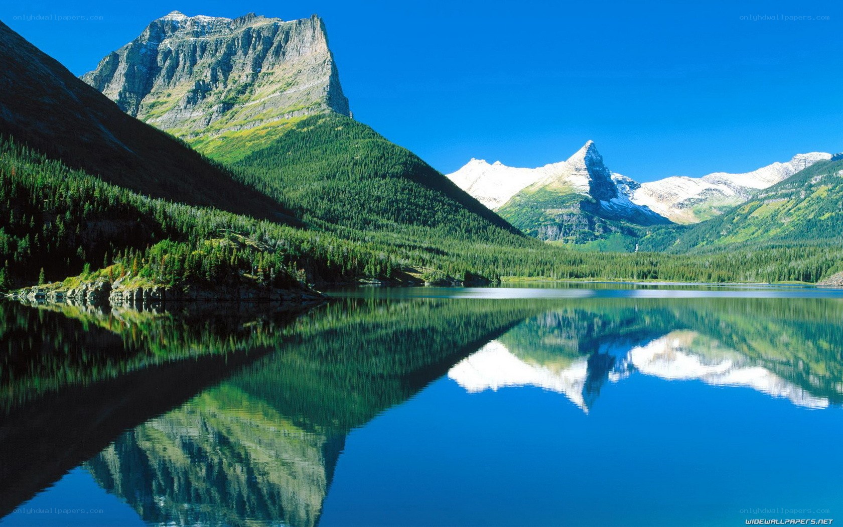 Mountain lake reflection