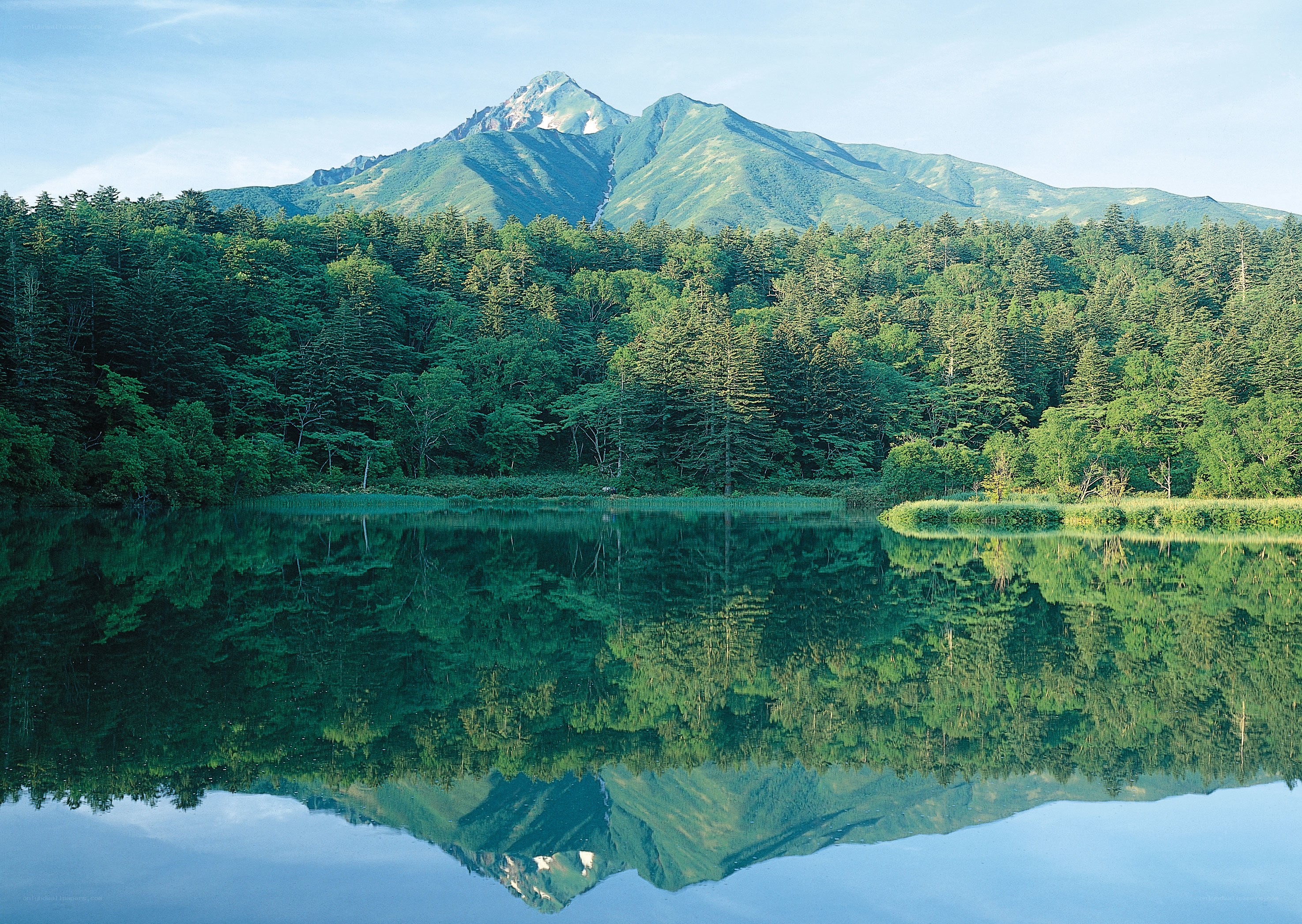 Mountain lake reflection