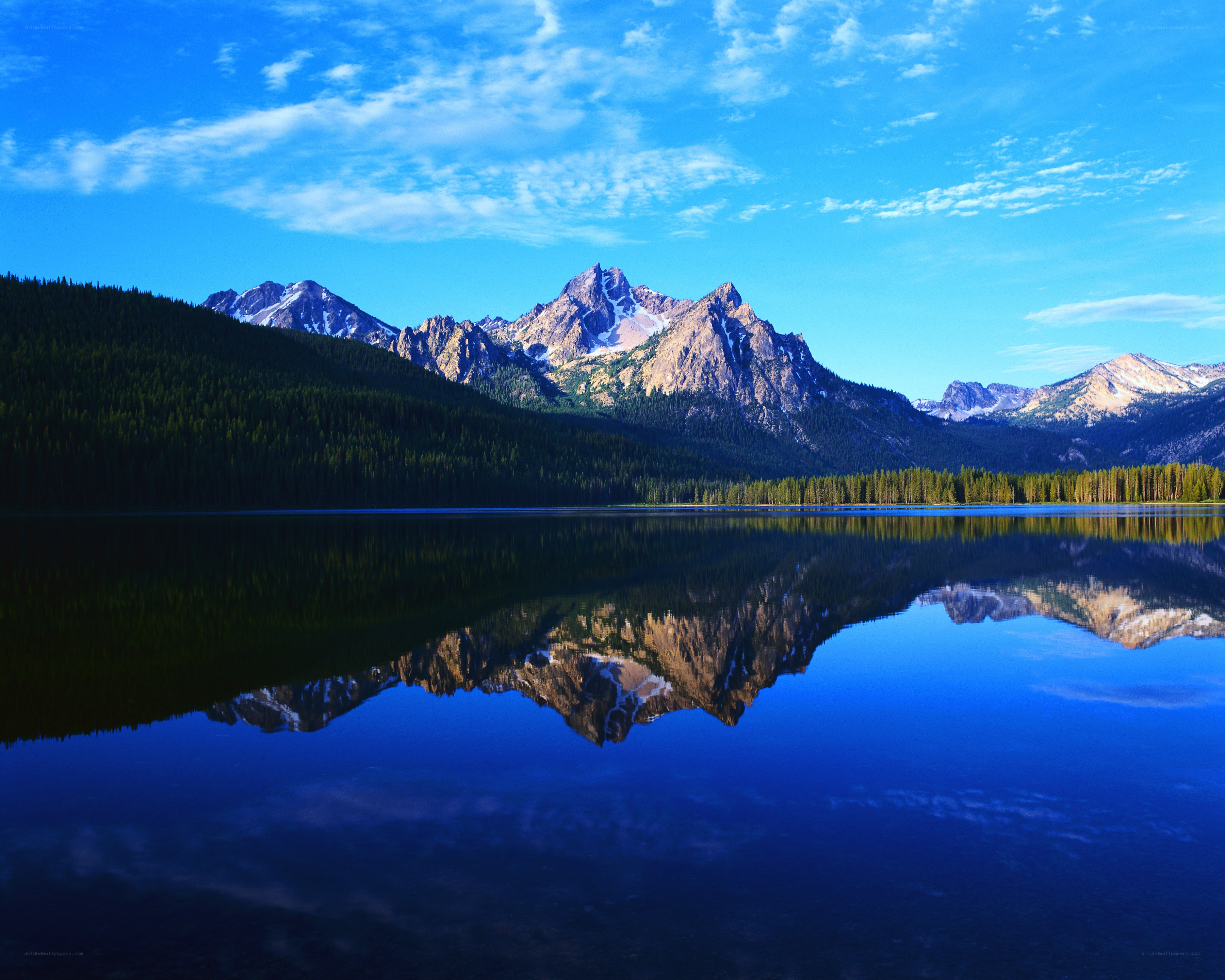 Mountain lake reflection