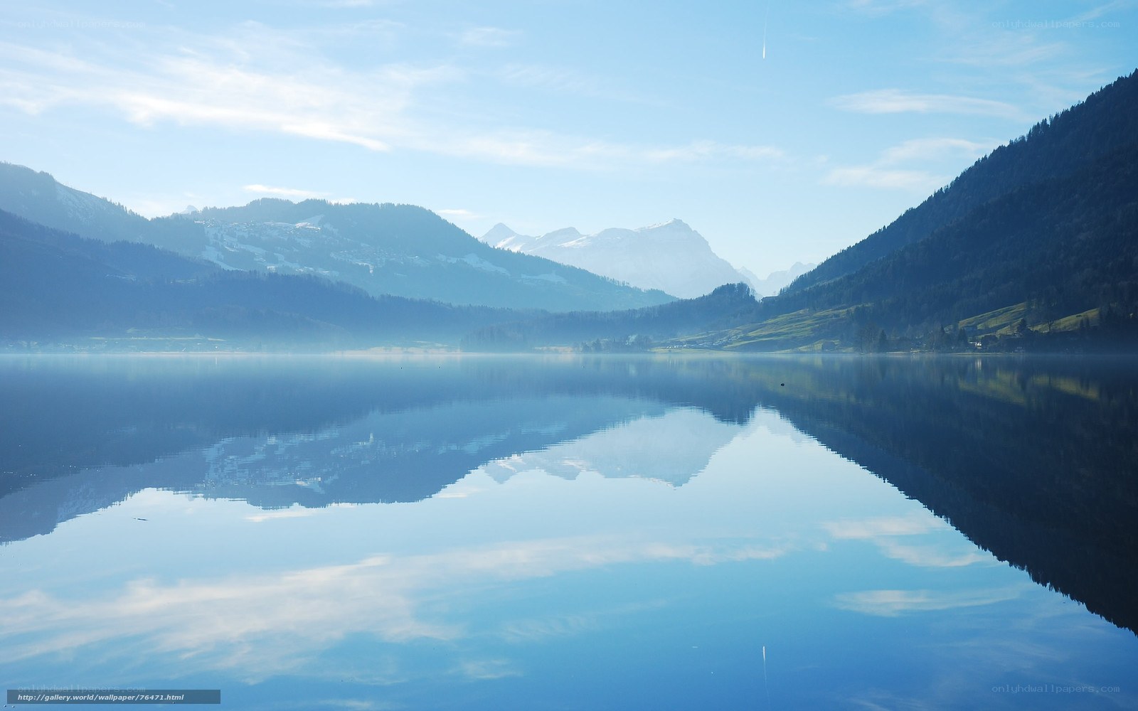 Mountain lake reflection