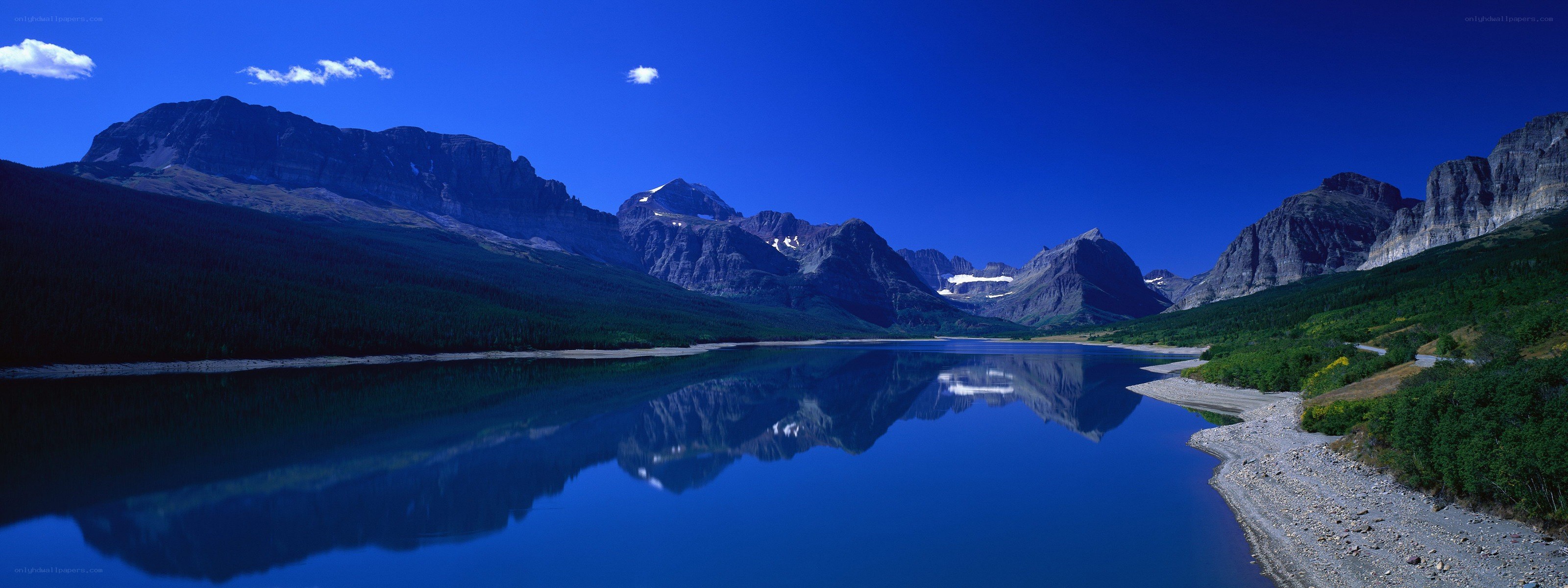 Mountain lake reflection