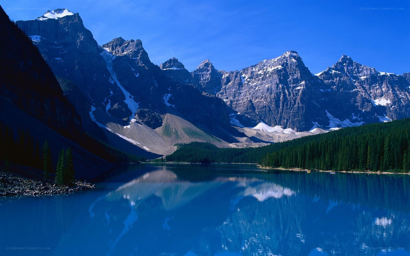 Mountain lake reflection