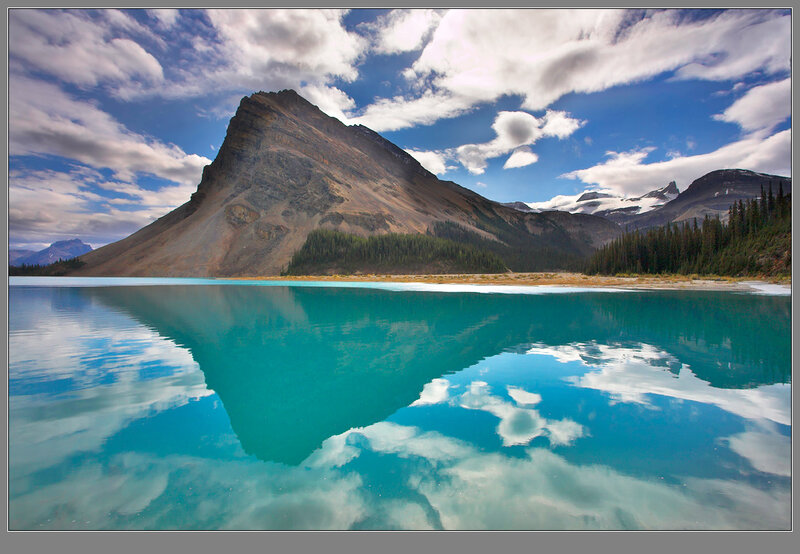 Mountain lake reflection
