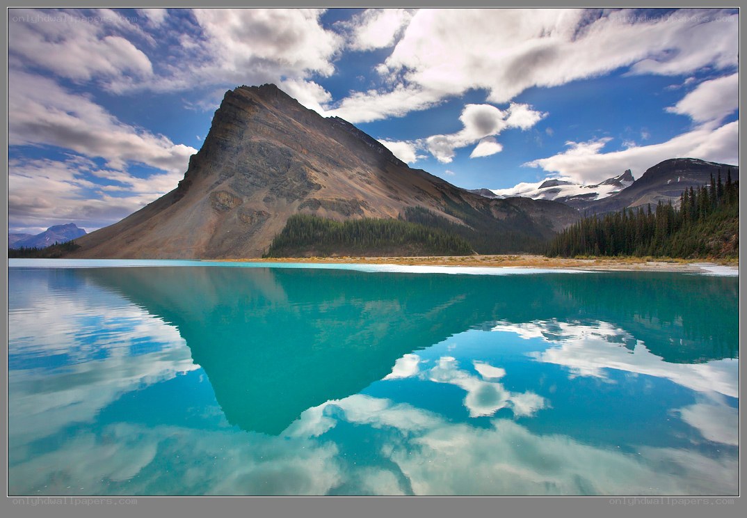 Mountain lake reflection