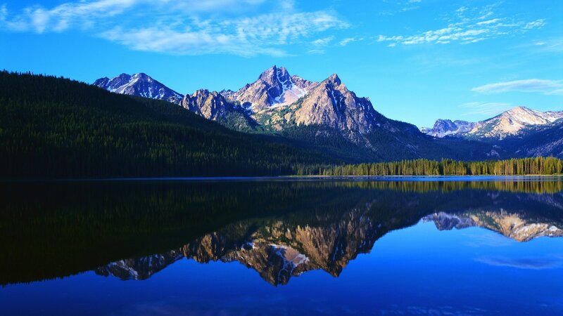 Mountain lake reflection