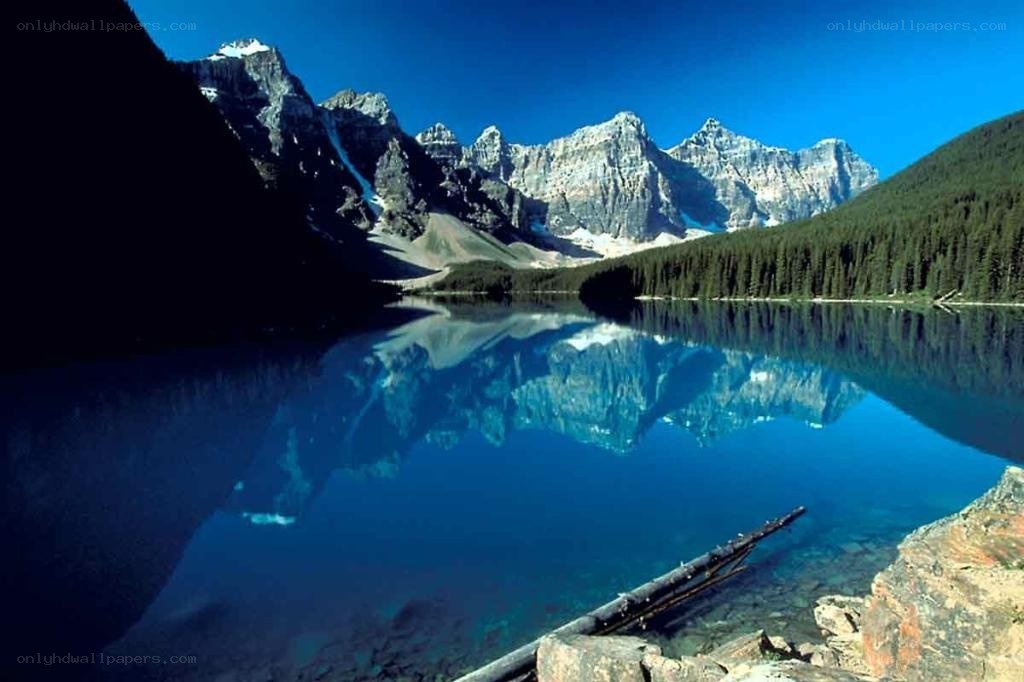 Mountain lake reflection