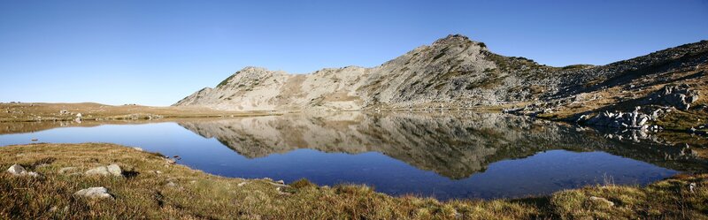 Mountain lake reflection